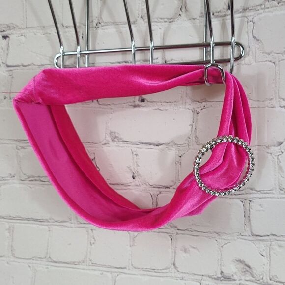 Dansco Hot Pink Zebra Dance Leotard Velour Plush Girls LC Large Belted Bodysuit - Picture 12 of 13